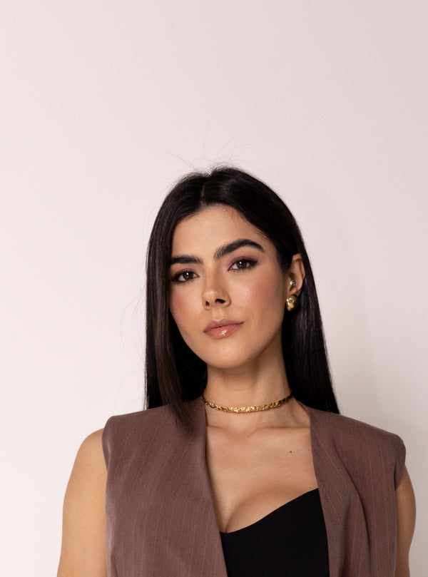 Choker Martelada Fina - Gabi Ouro