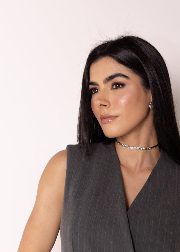 Choker Martelada Fina - Gabi Prata