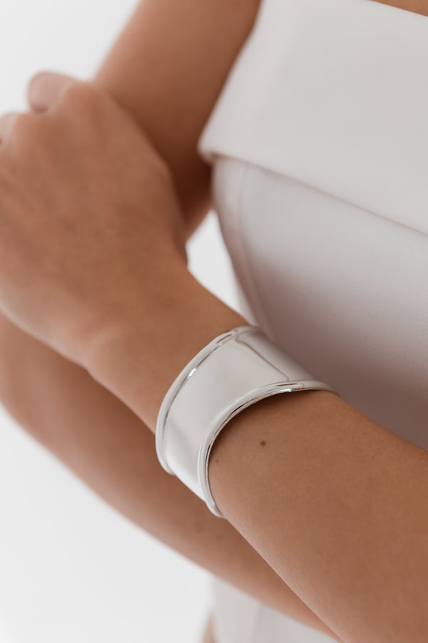 Bracelete Largo Liso - Moniz Prata